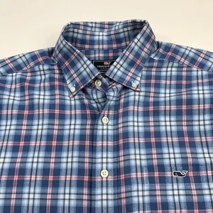 Vineyard Vines Performance Classic Fit Tucker LG LS Polyester Plaid Casual Shirt - Picture 1 of 9