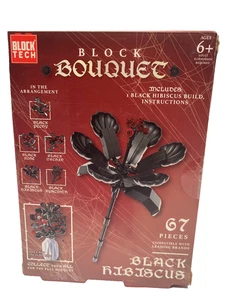 BLACK HIBISCUS Limited Edition Bouquet Botanical Block Tech Set 67 pieces - Picture 1 of 3