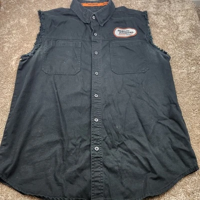 Harley Davidson Racing Screamin Eagle Sleeveless Biker Shirt Mens Large - Image 1 of 4