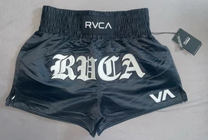 RVCA Muy Thai Shorts Black New With Tags Adult Size Medium - Picture 1 of 9