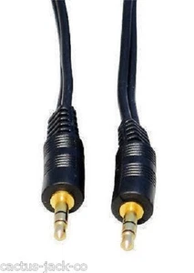 ENCHUFE CONECTOR ESTÉREO 5M ENCHAPADO EN ORO 3.5MM AUDIO PLOMO, DE HOMBRE A HOMBRE - Imagen 1 de 1