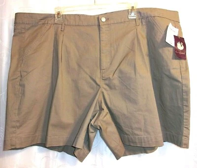 Gloria Vanderbilt Hazelnut Beige Women's Pleated Relaxed Leg Shorts Plus 24 - Image 1 of 4