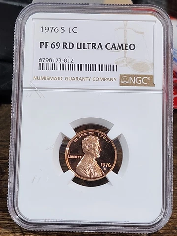 1976 S Lincoln 1c, NGC Certified PF 69 UCAM RD, 012 Cover