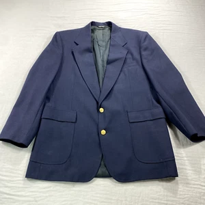 VINTAGE Patrick James Blazer Mens 42L Blue Wool Sport Coat Blazer USA Made - Picture 1 of 13