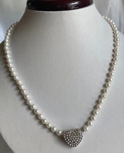 extravagante Kette aus Süßwasser Zuchtperlen ,ca. 5 mm Perlen, 49 cm - Bild 1 von 11