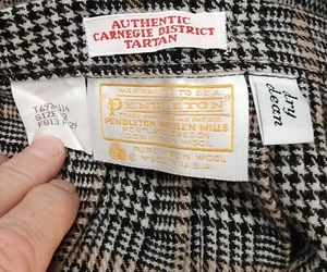 Pendleton 1980's drop waist skirt SZ 12 Authentic Carnegie District Tartan Plaid - Picture 1 of 6