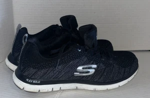 Skechers Damen-Sneaker schwarz grau Skech Strick flexible Sohle Memory Foam Größe 8,5 - Bild 1 von 9