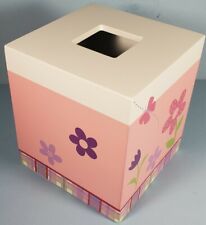 Circo Happy Flower Tissue Holder Cover (6" x 5.5" x 5.5") Pink/White/Purple NEW