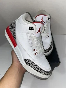 ✅ Nike Air Jordan III Retro 3 Salón de la Fama TALLA 6 Katrina Rojo Blanco Fuego Cemento - Imagen 1 de 11
