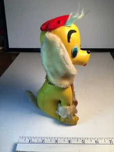 Dog Yellow Leather, vintage 60's plush - Picture 1 of 10