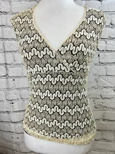 A. Byer Tank Top Women's Size M Multicolor Nylon Sleeveless V-Neck Pullover - Picture 1 of 7