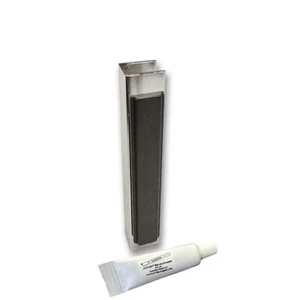 Brushed Nickle U-channel Magnet for 3/16,1/4,& 5/16" Glass Frameless Shower Door - Picture 1 of 4