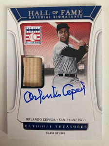 2022 National Treasures bat auto ORLANDO CEPEDA #ed 18/25! San Francisco Giants