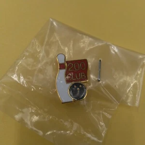 Vintage 200 Club Bowling Pin Reversweste Mütze Pin Emaille Award - Bild 1 von 7
