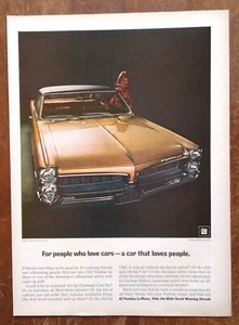 1967 Pontiac Le Mans Hardtop Coupe Photo Vintage Car Print Ad - Picture 1 of 4