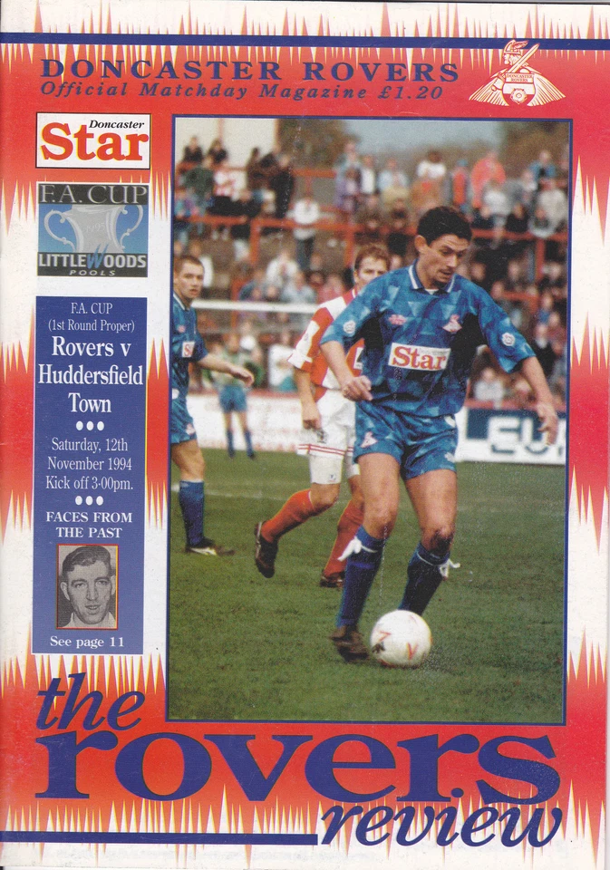 DONCASTER ROVERS v HUDDERSFIELD TOWN 94-95 FA CUP - Image 1 of 1