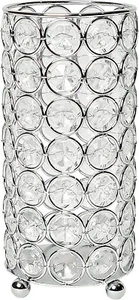 Elegant Designs HG1002-CHR Elipse Crystal Decorative Flower Vase, Candle Holder - Picture 1 of 5