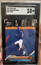 2023 Topps Now #364 Brandon Nimmo New York Mets BLUE Parallel 44/49 SGC 10