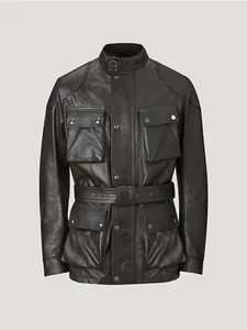 Belstaff Trialmaster Pro Leather Motorcycle Jacket RRP £1350 Medium Black 37500 - Picture 1 of 8