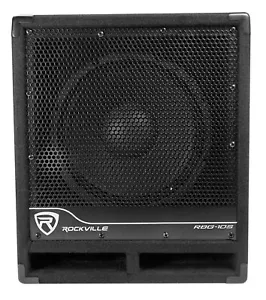 New Rockville RBG10S 10" 1200w Powered Subwoofer Sub For Church Sound Systems - Picture 1 of 10