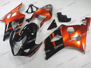 For GSXR1000 2003 2004 Orange Black ABS Injection Mold Bodywork Fairing Kit Cowl - Bild 1 von 9