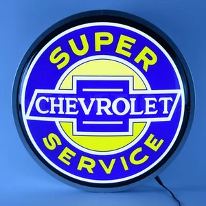 Letrero iluminado LED retroiluminado de 15 pulgadas Super Chevrolet Service de Neonetics -- 7 CHEVS - Imagen 1 de 1