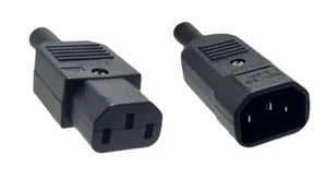Conector de aparato de frío IEC 320 C14 y acoplamiento de aparato de frío IEC 320 C13, 10 A 250 V~ - Imagen 1 de 10