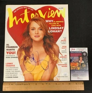LINDSAY LOHAN HAND SIGNED AUTOGRAPHED 2004 INTERVIEW SEXY MAGAZINE JSA/COA - Picture 1 of 4