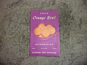 1962 LSU ORANGE BOWL MEDIA GUIDE Program PAUL DIETZEL FINALE JERRY STOVALL 1961 - Picture 1 of 23