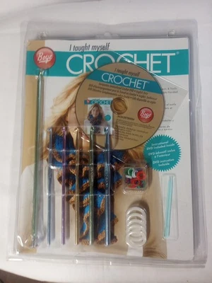 I Taught Myself Crochet Book & Instructional DVD Boye Craft - Image 1 of 4