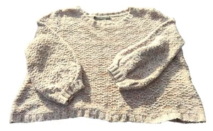 Suéter tejido algodón Pima mediano beige/naranja/marrón Peruvian Connection para mujer - Imagen 1 de 11