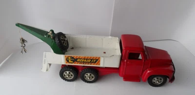 BUDDY L AÇO PRENSADO REPARO IT WRECKER 1950 CAMINHÃO DE REBOQUE PINTURA ORIGINAL - Imagem 1 de 4