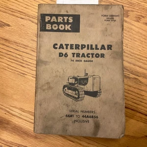CAT Caterpillar D6 D6B PARTS MANUAL BOOK CATALOG LIST TRACTOR sn 44A1-44A6856 - Picture 1 of 4