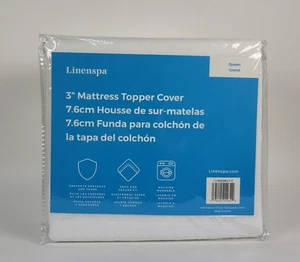 Linenspa 3 Inch Mattress Topper Queen/Grand – Cover Only – Machine Washable - Picture 1 of 9