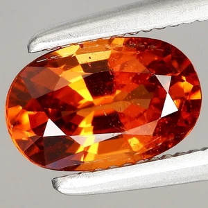 1.04ct 7.1x4.6mm Oval Natural Orange Spessartite Garnet Gemstone Namibia, Africa - Imagen 1 de 4