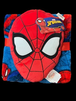 Juego de almohada y manta de viaje Marvel Spiderman Nogginz 40”x50” suave y acogedor Foto 1 de 4