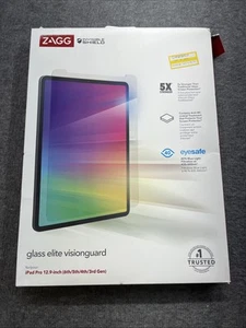 ZAGG (Glass Elite Visionguard) Protector for iPad Pro 12.9 6th/5th/4th/3rd Gen - Picture 1 of 3