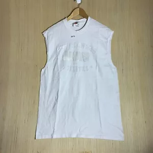 VTG Nike Shirt Adult Large White Sleeveless Tank Top Men's Pullover 90's - Picture 1 of 15