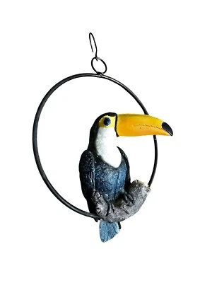 Diseño Toscano Resina Tropical Escultura Pájaro Colgante de Pared 8" Hogar y Exterior Decoración Foto 1 de 4