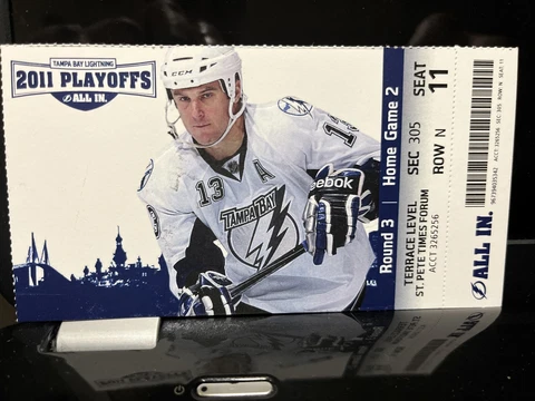 Tampa Bay Lightning Hockey Playoffs Tickets Home Unused 2011 Cover