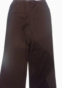 Nice EUC Liz Claiborne Career Dress Pants Womens Size 8 Brown Pinstripe Anissa - Picture 1 of 5