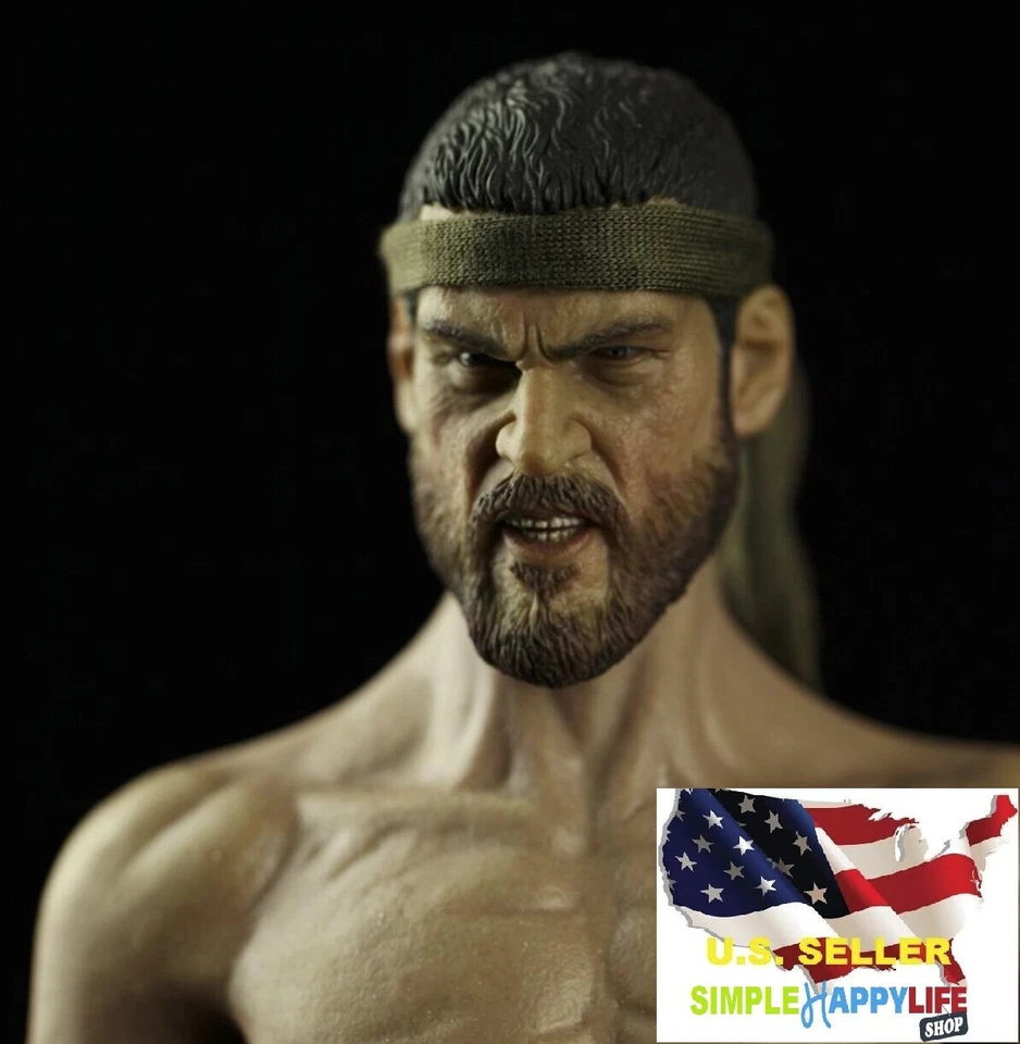 1/6 male head roman soldier K w/ headband for hot toys phicen ganghood  ❶USA❶ - Image 1 of 4