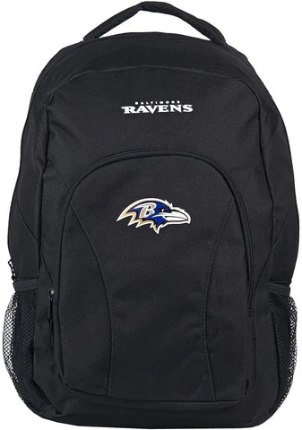 NFL Baltimore Ravens DraftDay Backpack, 18-Inch, Black Cover