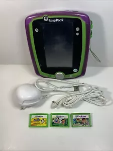 LeapFrog LeapPad 2 Kinder Lerntablet grün mit 3 Spielen getestet & funktionsfähig - Bild 1 von 6