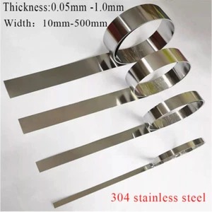 1M-5M Stainless Steel Foil Sheet 0.05mm -1.0mm Thick Fine Plate Strip Steel - Picture 1 of 6