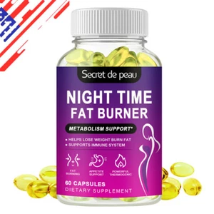 Night Time Appetite Suppressant Fat Burner Supplement Weight Loss Detox Pills - Picture 1 of 7