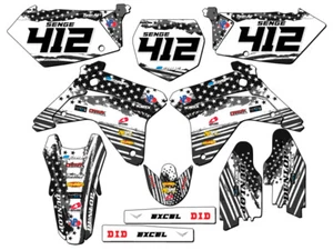 2005-2006 RMZ 450 MERICA Grey Senge Graphics Kit Compatible with Suzuki - Picture 1 of 10