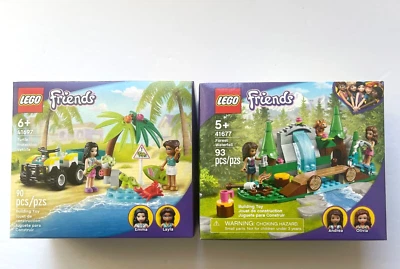 (2) Lego Friends #41697 Turtle Protection Vehicle & #41677 Forest Waterfall Set - Image 1 of 4