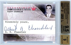 2010 SPORTKINGS HAPPY CHANDLER COMMISSIONER'S OFFICE AUTOS - BGS GEM 9.5 AUTO 9