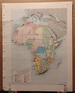 1966 Vintage PARTIZIONE DELL'AFRICA Vecchia Mappa Atlante MCM - Rand McNally World Atlas - Foto 1 di 7